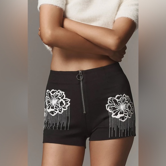 Maeve Embroidered Micro Shorts - Size 2 (US) - Picture 2 of 11